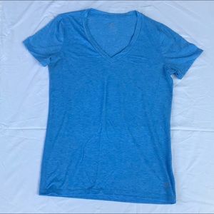 Blue V Neck Women’s Athletic Top